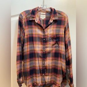 AMERICAN EAGLE Boyfriend Fit Flannel - MEDIUM